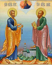 Икона Святых Первоверховных Апостолов Петра и Павла