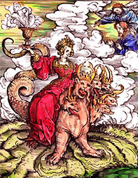 Вавилонская блудница на звере багряном